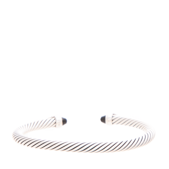 David Yurman - Sterling Silver/Onyx Empire Diamond Cable Bracelet