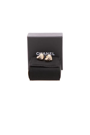 Chanel - Gold CC Heart Earrings (2022)