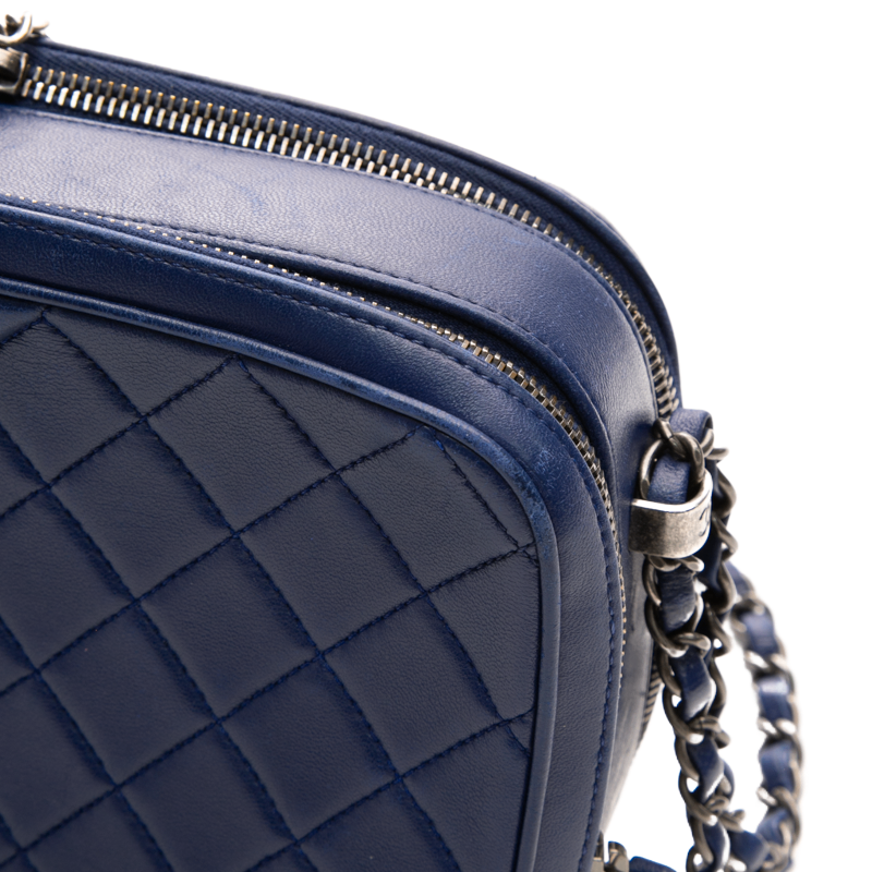 Chanel - Blue Lambskin Medium Coco Camera Bag
