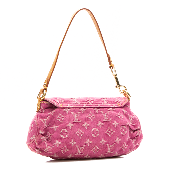 Louis Vuitton - Fuschia Monogram Denim Mini Pleaty