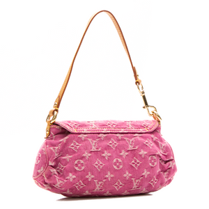 Louis Vuitton - Fuschia Monogram Denim Mini Pleaty