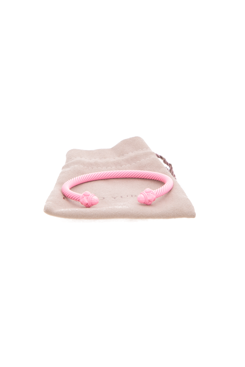 David Yurman - Pink 5mm Renaissance Aluminum Cable Bracelet