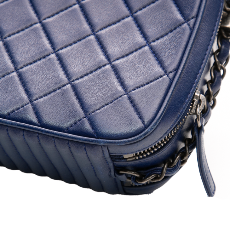 Chanel - Blue Lambskin Medium Coco Camera Bag
