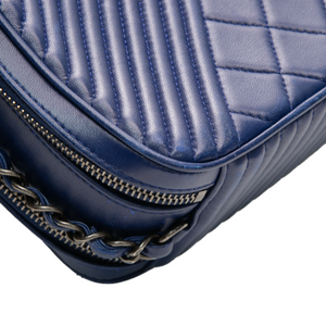 Chanel - Blue Lambskin Medium Coco Camera Bag