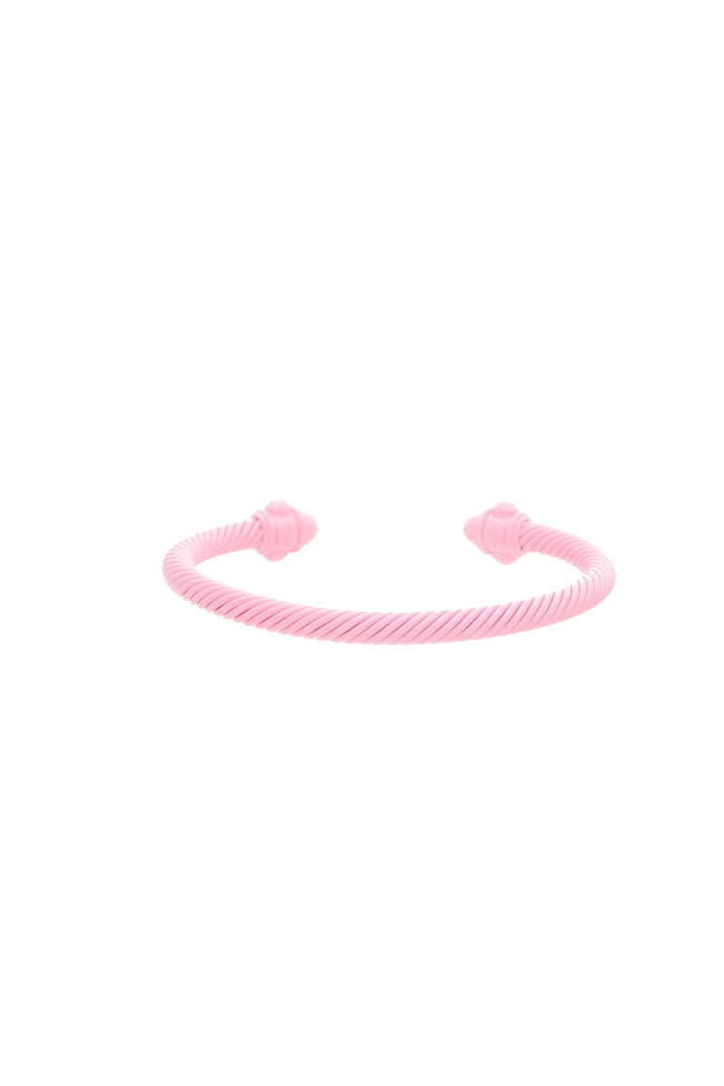 David Yurman - Pink 5mm Renaissance Aluminum Cable Bracelet