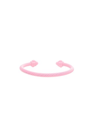 David Yurman - Pink 5mm Renaissance Aluminum Cable Bracelet