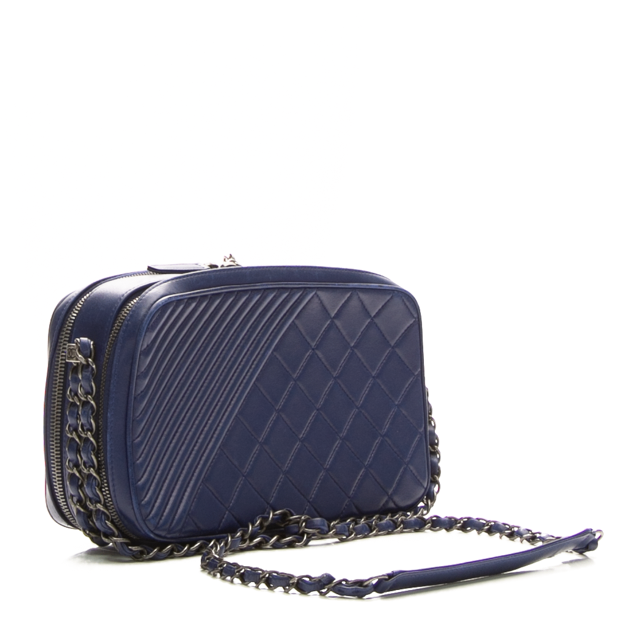 Chanel - Blue Lambskin Medium Coco Camera Bag