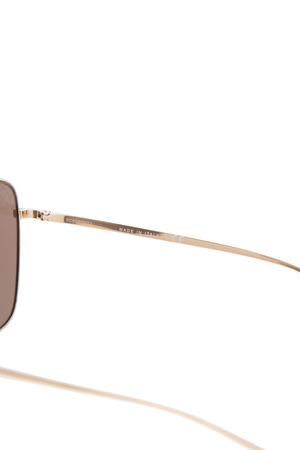 Chanel - Gold Metal Pilot Sunglasses