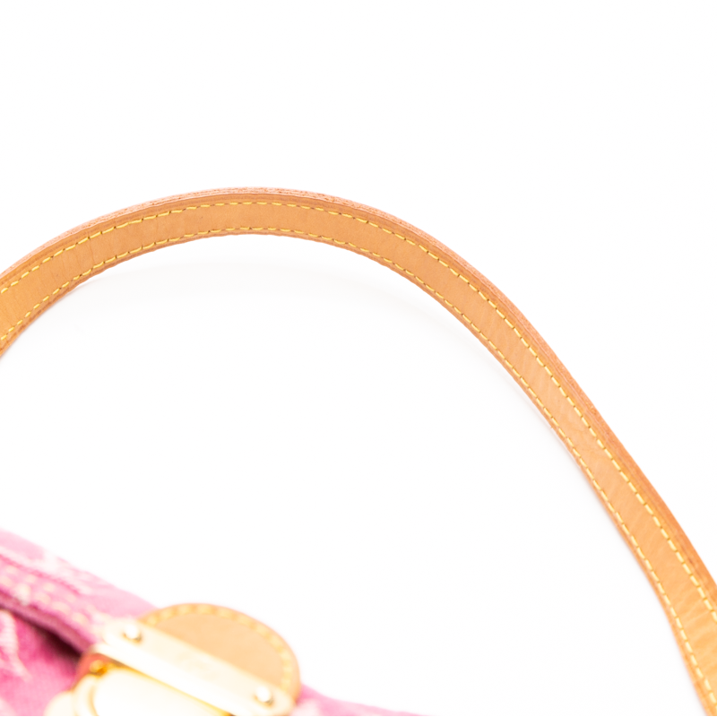 Louis Vuitton - Fuschia Monogram Denim Mini Pleaty