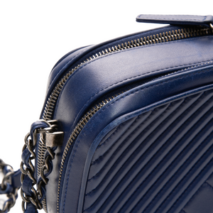 Chanel - Blue Lambskin Medium Coco Camera Bag