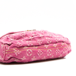 Louis Vuitton - Fuschia Monogram Denim Mini Pleaty