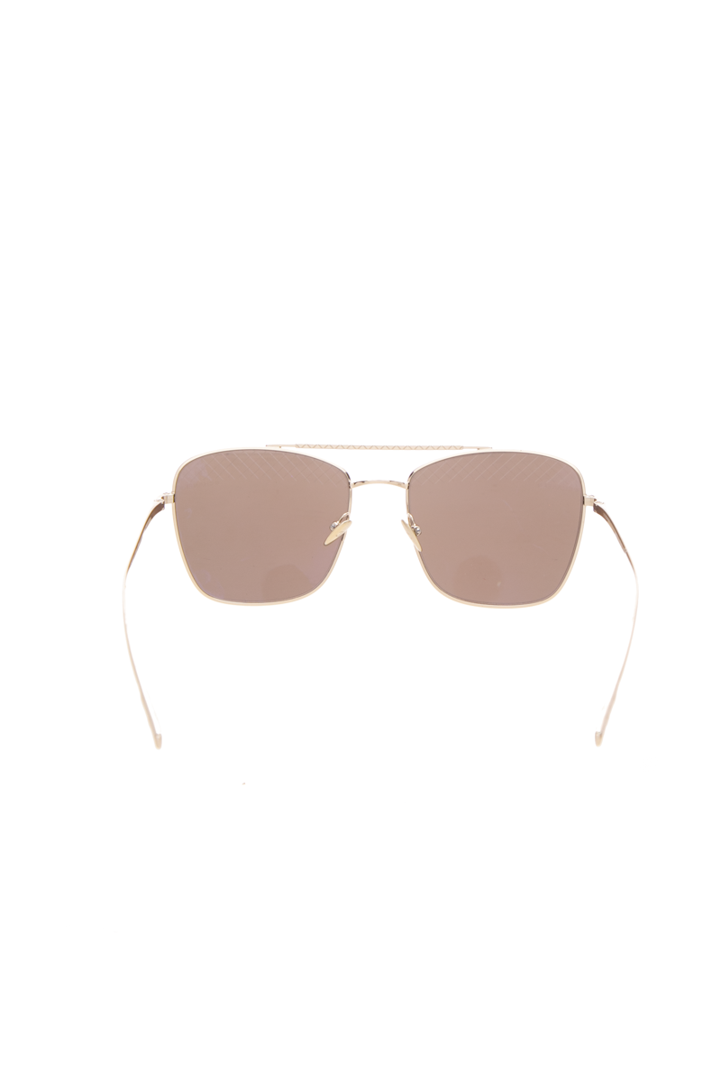 Chanel - Gold Metal Pilot Sunglasses