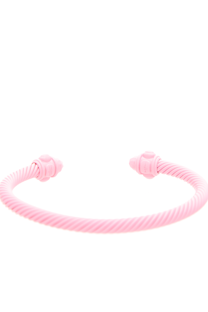 David Yurman - Pink 5mm Renaissance Aluminum Cable Bracelet