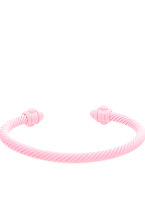 David Yurman - Pink 5mm Renaissance Aluminum Cable Bracelet