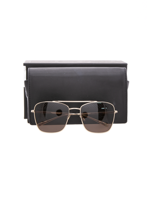 Chanel - Gold Metal Pilot Sunglasses