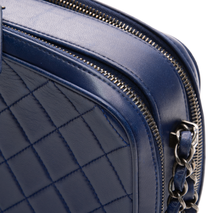 Chanel - Blue Lambskin Medium Coco Camera Bag