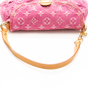 Louis Vuitton - Fuschia Monogram Denim Mini Pleaty