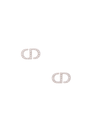 Christian-Dior-Crystal-Petit-CD-Stud- Earrings-300771