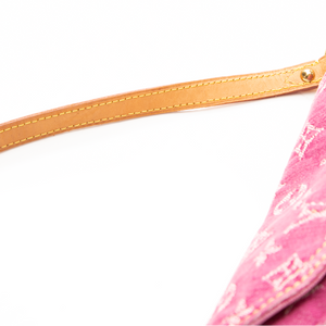 Louis Vuitton - Fuschia Monogram Denim Mini Pleaty