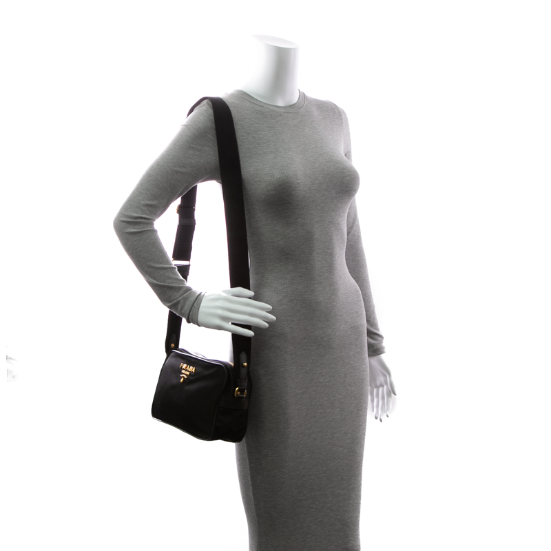 Prada - Black Nylon Soft Calf Camera Bag
