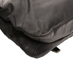 Prada - Black Nylon/Leather Flap Messenger Crossbody Bags