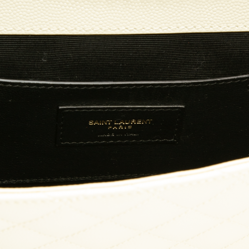 Saint Laurent - Ivory Grain De Poudre Small Envelope Crossbody