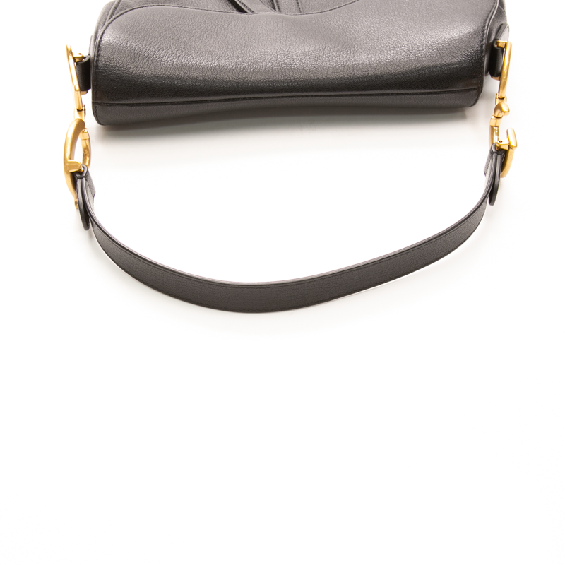 Christian Dior - Black Leather Saddle Bag