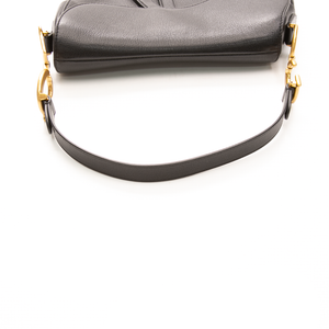 Christian Dior - Black Leather Saddle Bag