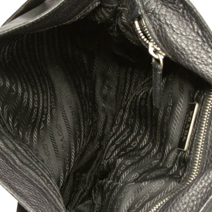 Prada - Black Nylon/Leather Flap Messenger Crossbody Bags