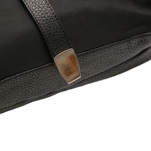Prada - Black Nylon/Leather Flap Messenger Crossbody Bags