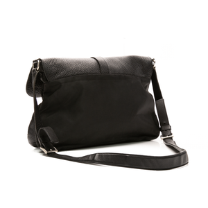 Prada - Black Nylon/Leather Flap Messenger Crossbody Bags
