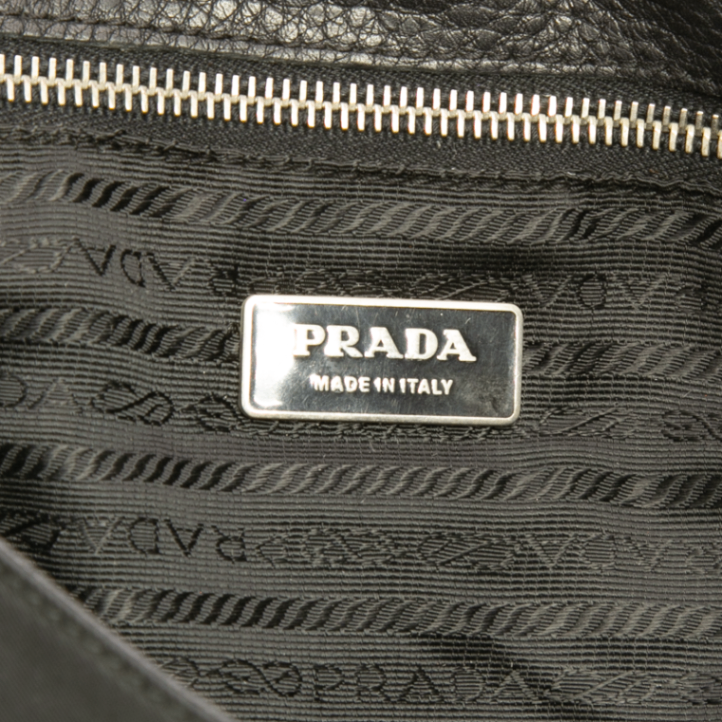 Prada - Black Nylon/Leather Flap Messenger Crossbody Bags
