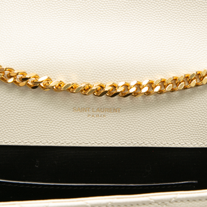 Saint Laurent - Ivory Grain De Poudre Small Envelope Crossbody