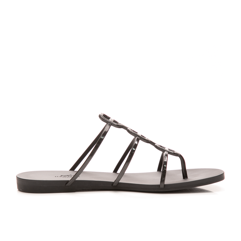 Hermes - Black Rubber 38 Mykonos Sandals