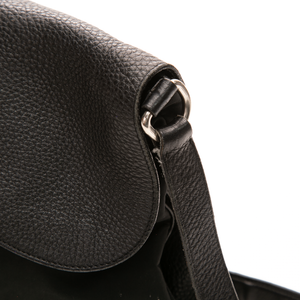 Prada - Black Nylon/Leather Flap Messenger Crossbody Bags