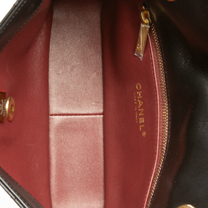 Chanel - Black Small Lambskin Resin Pearl Chain Bag