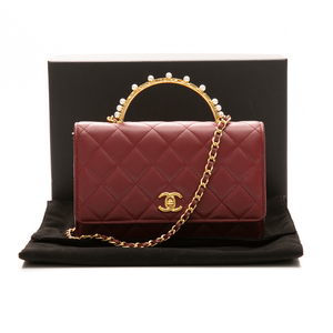 Chanel - Burgundy Pearl Handle WOC