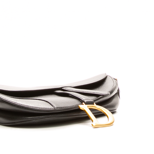 Christian Dior - Black Leather Saddle Bag