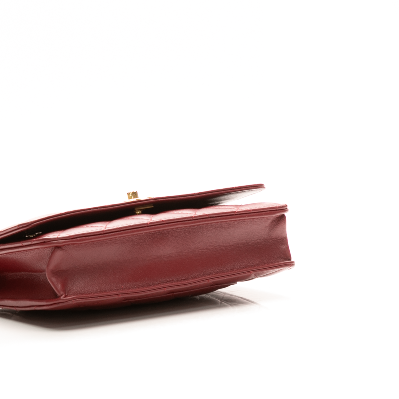 Chanel - Burgundy Pearl Handle WOC