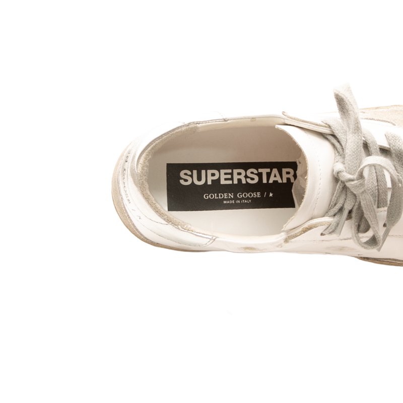 Golden Goose - White/Grey Superstar Sneaker (38)