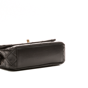 Chanel - Black Small Lambskin Resin Pearl Chain Bag