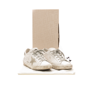 Golden Goose - White/Grey Superstar Sneaker (38)