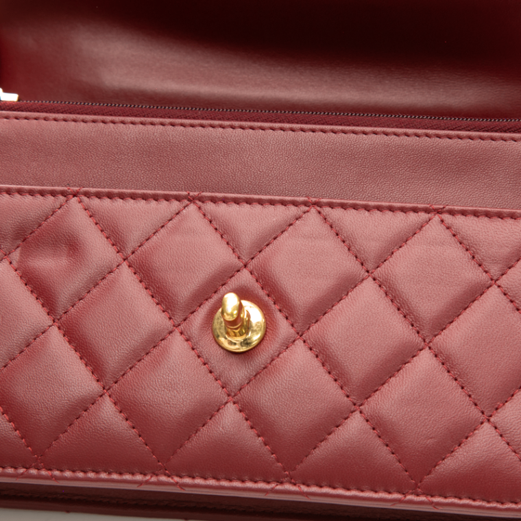 Chanel - Burgundy Pearl Handle WOC