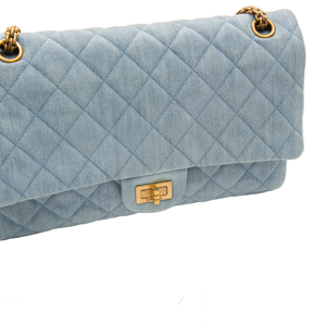 Chanel - Denim Reissue 226 Double Flap Shoulder Bag