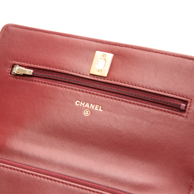 Chanel - Burgundy Pearl Handle WOC