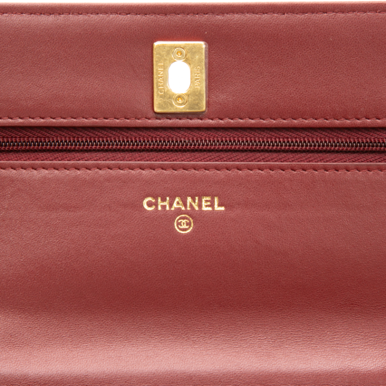Chanel - Burgundy Pearl Handle WOC