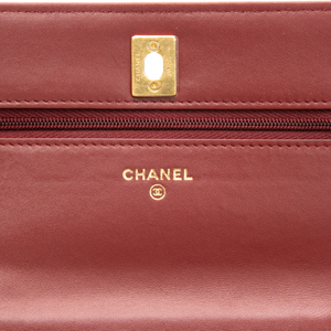 Chanel - Burgundy Pearl Handle WOC