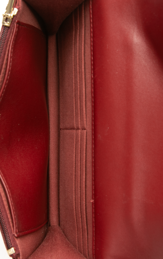 Chanel - Burgundy Pearl Handle WOC