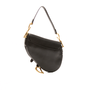 Christian Dior - Black Leather Saddle Bag