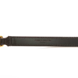 Saint Laurent - Black Logo Leather Chain Belt (L)